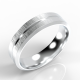 Bevelled Edge and Linished Flat Court Ring with Central Channel