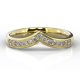 Wishbone with Grain Set Diamonds | Yellow Gold