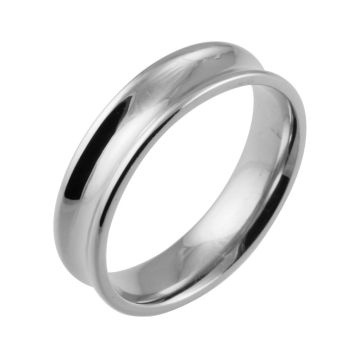 Classic Concave Plain | White Gold, Platinum, Palladium Wedding Rings