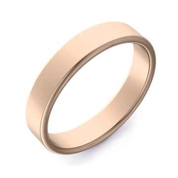 Double Comfort Flat Plain | Rose Gold Wedding Rings