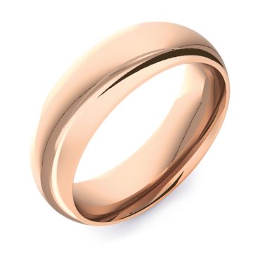 Domed Court Plain | Rose Gold Wedding Rings