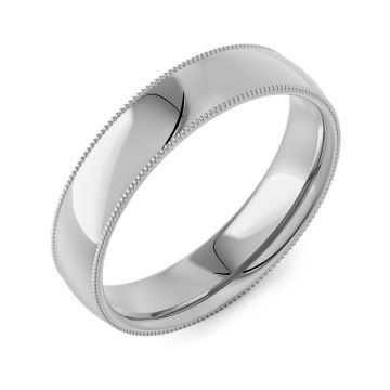 Vintage Mill Grain Modern Court | White Gold, Palladium, Platinum Wedding Rings