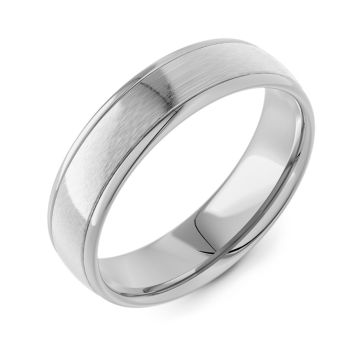Shouldercut Court & Twin Finish | White Gold, Palladium, Platinum
