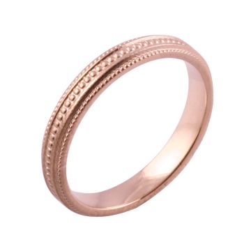 Classic Beading & Mill Grain | Rose Gold