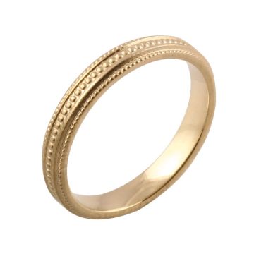Classic Beading & Mill Grain | Yellow Gold
