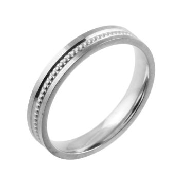Classic Beading Flat Court | White Gold, Palladium, Platinum