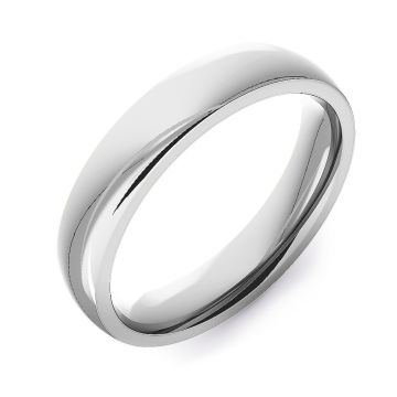 Modern Court Plain | Platinum, White Gold, Palladium Wedding Rings