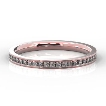 2mm Princess Cut Full Eternity | Rose Gold