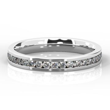 3mm Brilliant Cut Full Eternity | White Gold, Palladium, Platinum