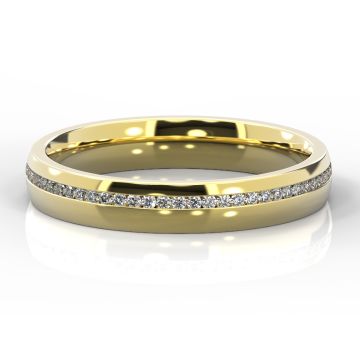 3.5mm Court Offset Full Eternity | Yellow Gold