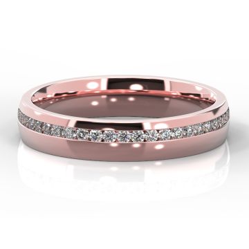 4mm Offset Diamond Eternity Ring | Rose Gold