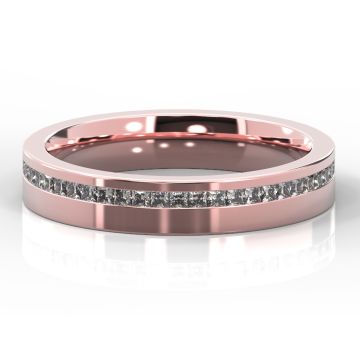 4mm Offset Princess Cut Diamond Ring | Rose Gold
