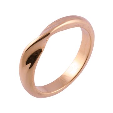 Classic Mobius Twist Shape | Rose Gold Wedding Rings