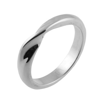 Classic Mobius Twist Shape | White Gold, Palladium, Platinum Wedding Rings