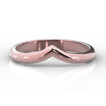 Wishbone Shaped Classic D | Rose Gold Wedding Rings