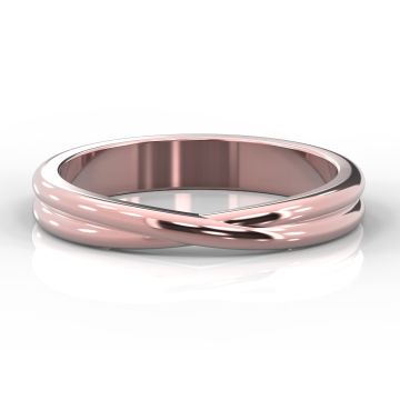 Slim Crossover Twist Shape | Rose Gold