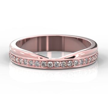 Cutout Shaped and Diamond Set Ring | Rose Gold