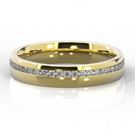 4mm Offset Diamond Eternity Ring | Yellow Gold