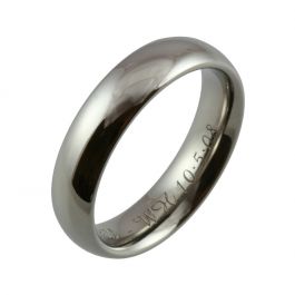 Domed Titanium Wedding Ring
