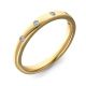 2.5mm Court with Five Round Diamonds | Yellow Gold
