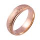Shoulder Cut Edges and Wire Brushed Court | Rose Gold Wedding Rings