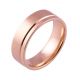 Machined Offset Groove Flat Court | Rose Gold Wedding Ring