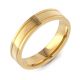 Machined Flat Court with Twin Finish | Yellow Gold Wedding Ring