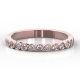 2.5mm Rubover Style Half Eternity Ring | Rose Gold