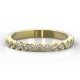 2.5mm Rubover Style Half Eternity Ring | Yellow Gold