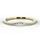 Curve Shaped Micro Claw Diamond Band | Yellow Gold