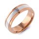 Machined Modern Court Two Tone | Rose Gold White Inlay 