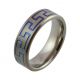 Bright Blue Hammerhead Zirconium Satin Wedding Ring