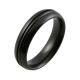 Centre Rail Black Zirconium Wedding Ring