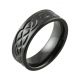 Celtic Knot Inspired Satin Finish Black Zirconium Wedding Ring