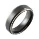 Black Shouldercut Edges Two Tone Wedding Ring