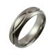 Domed with Infinity Pattern Titanium Wedding Ring