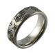 Laser Engraved Stars Pattern Titanium Wedding Ring